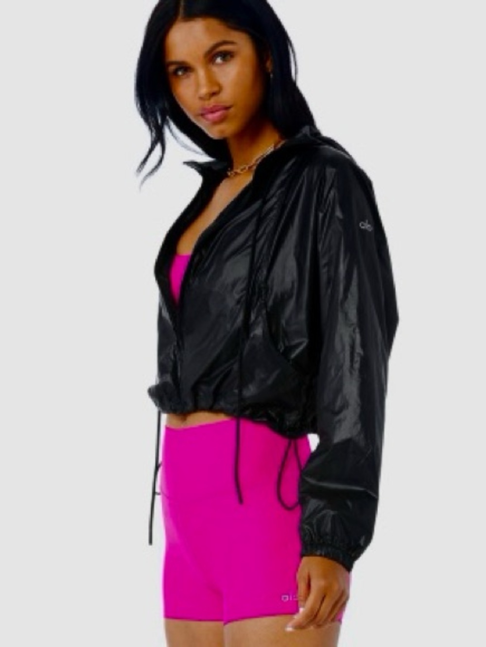 Alo Yoga Sprinter Jacket Windbreaker Jacket Size Medium Black